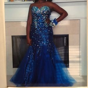 Blush Prom Dress Alexia Mermaid Prom Size 8 Blue